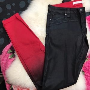 Rare Frankie B wax covered stretch denim jeans HOT